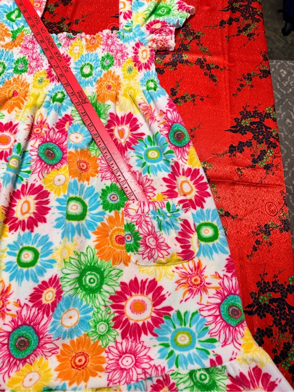 Girls' Multicolor Floral Ruffled One-Piece Dress